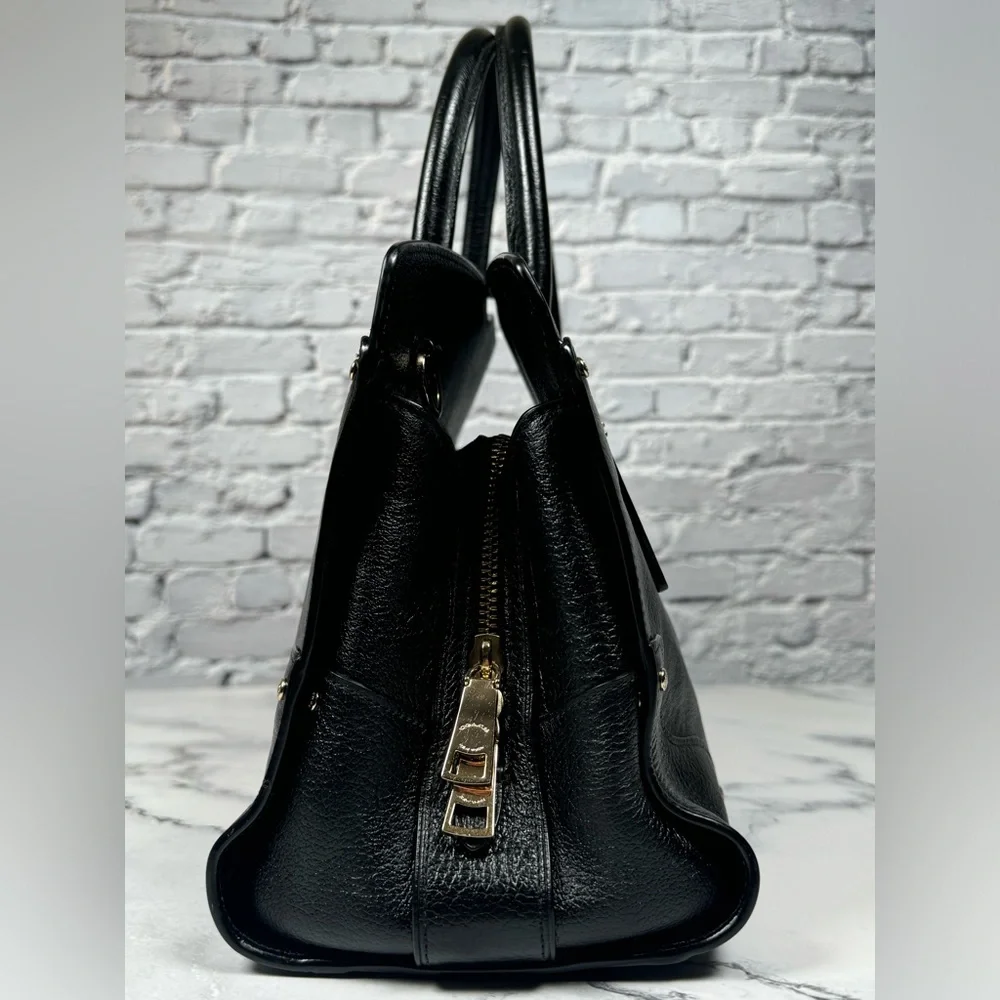 COACH MERCER SATCHEL BLACK LEATHER BAG - Picture 3 of 9